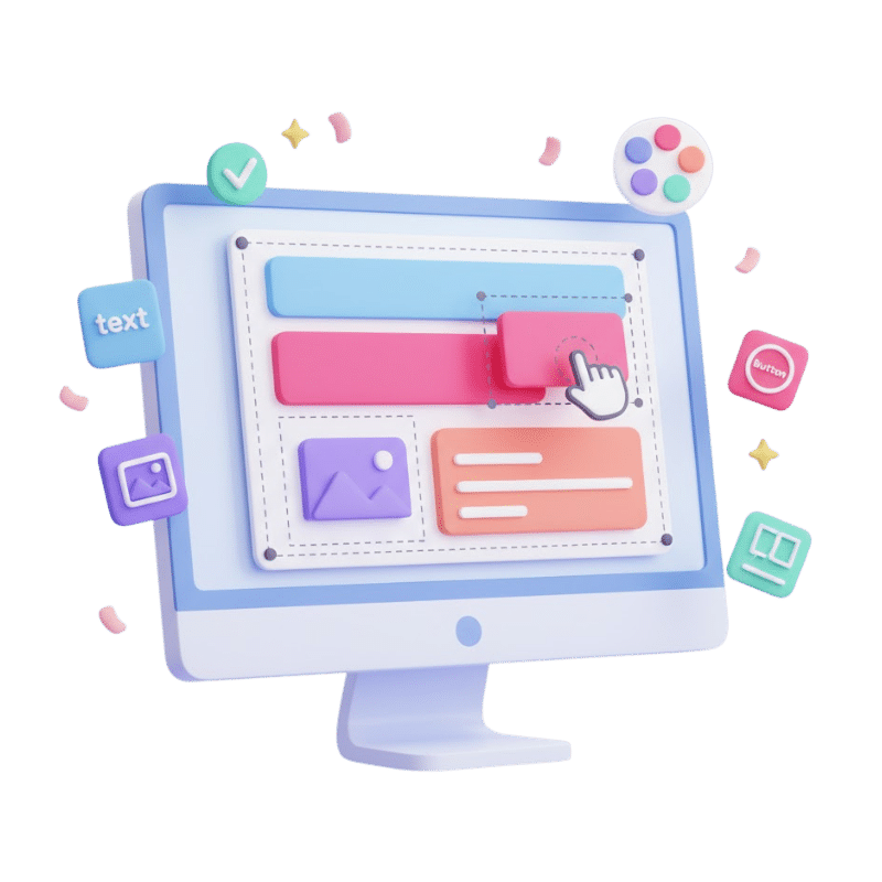 Ilustración del editor de MailRoll para diseñar correos profesionales sin ser diseñador