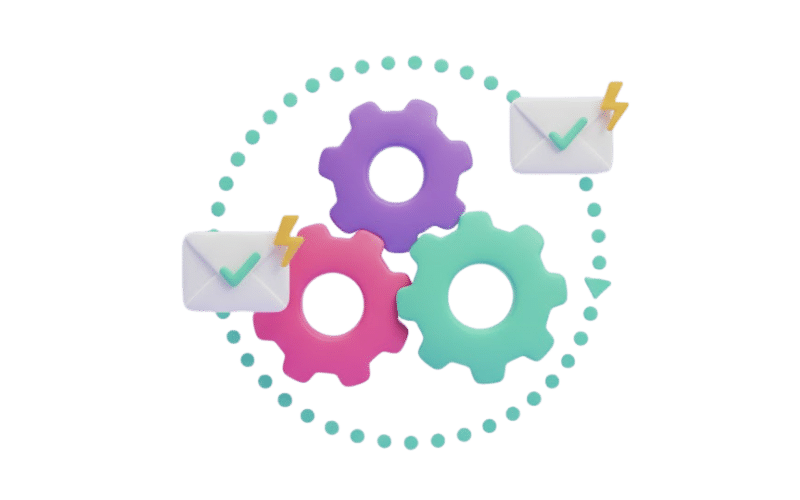 Icono de automatización de campañas de email con flujos automáticos