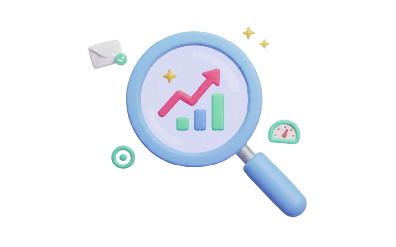 Icono de análisis de resultados de email marketing en tiempo real